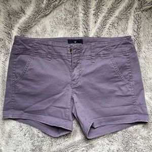 American Eagle Purple Shortie Stretch Shorts 0